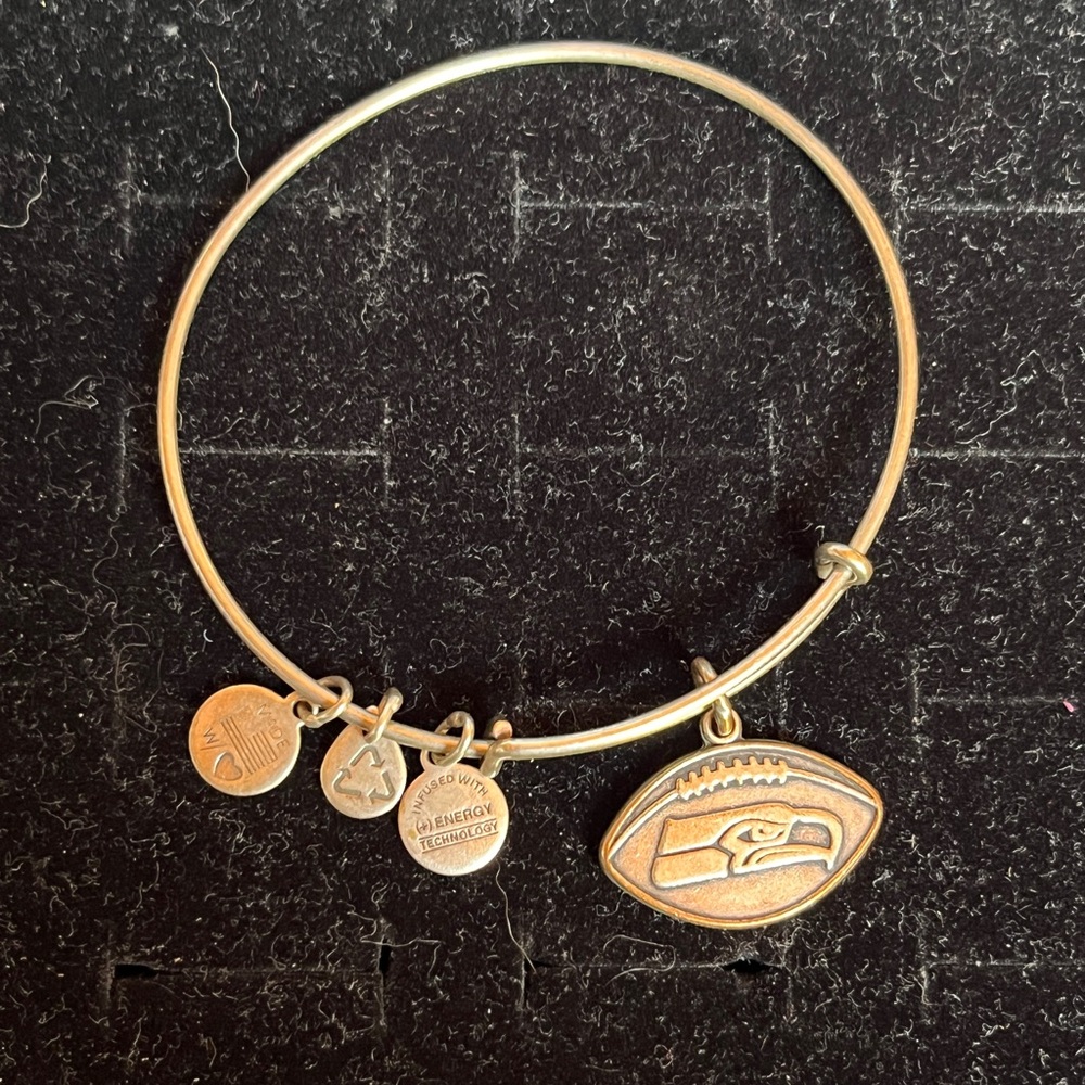 Alex & Ani Seattle Seahawks NFL Charm Bracelet Bangle Football 12th Man Gift